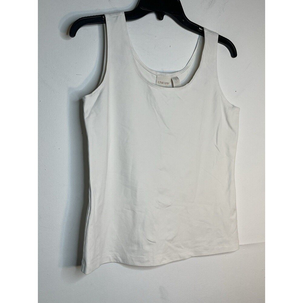 Chicos Arctic White Womens 1 Shell Layering Top M 6 8